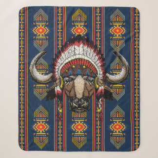Indianeramerikaner Buffalo Headdress Sherpadecke
