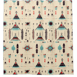 Indianeramerikaner gemustert duschvorhang