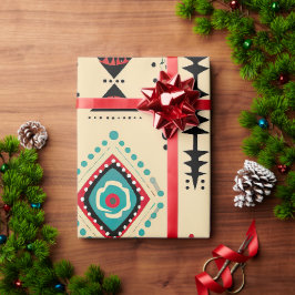 Indianeramerikaner gemustert geschenkpapier