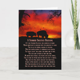 Indianeramerikaner Inspiriert Buffalo Summer Solst Karte