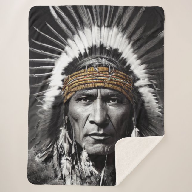 Indianeramerikaner Iroquois Sherpa Blanket Sherpadecke (Vorderseite)