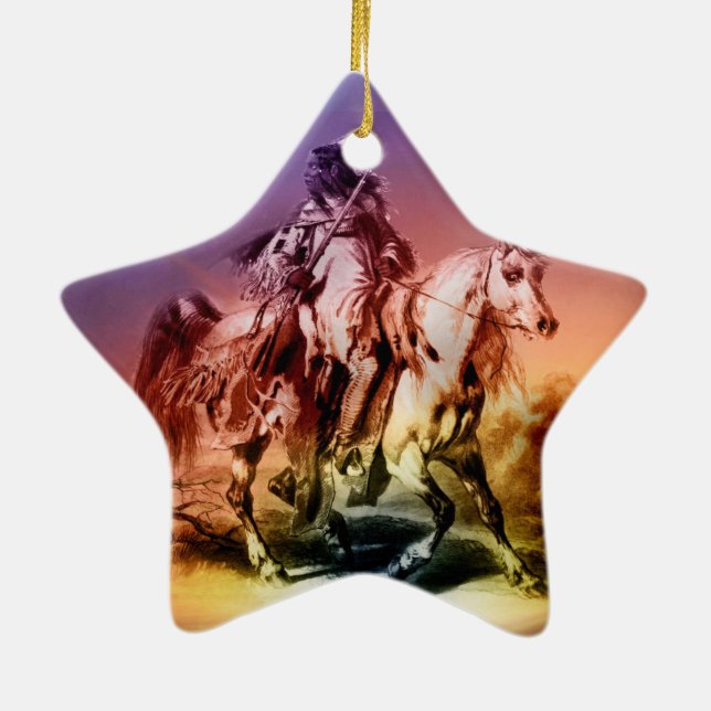 Indianeramerikaner Keramikornament (Hinten)