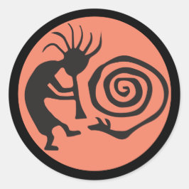 Indianeramerikaner Kokopelli Classic Round Sticker