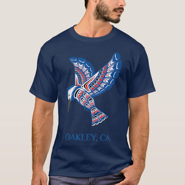 Indianeramerikaner Oakley Kingfisher Bird T-Shirt (Vorderseite)