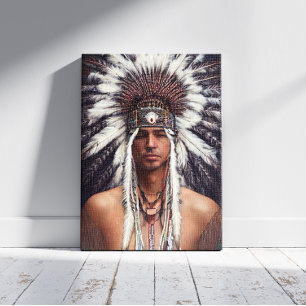 Indianeramerikaner Ojibwe Canvas Print Leinwanddruck