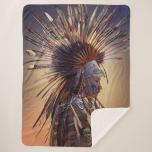 Indianeramerikaner Ojibwe Sherpa Blanket Sherpadecke