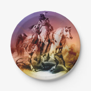 Indianeramerikaner Pappteller