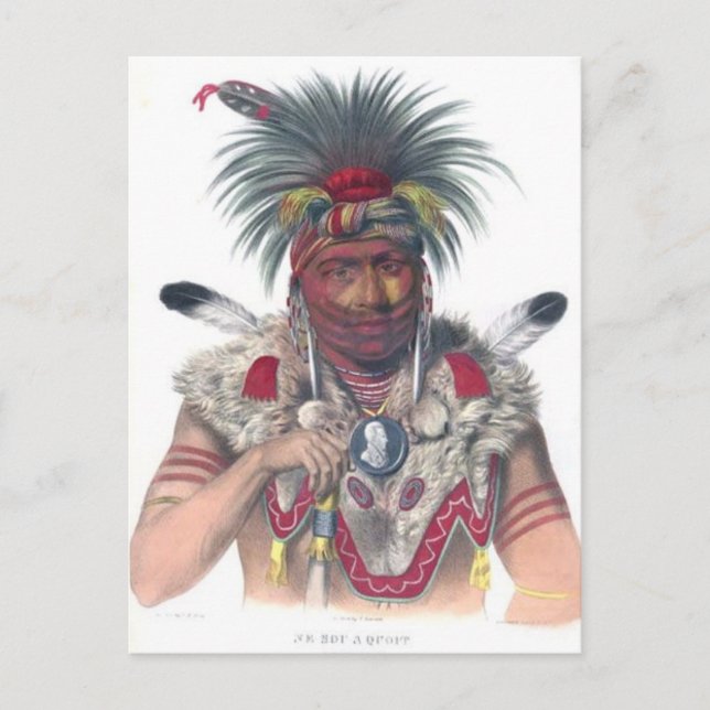 Indianeramerikaner Postkarte (Vorderseite)