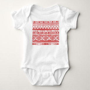 Indianeramerikaner: Red Ink Doodle. Baby Strampler