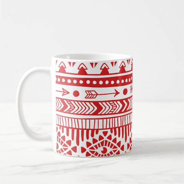 Indianeramerikaner: Red Ink Doodle. Kaffeetasse (Links)