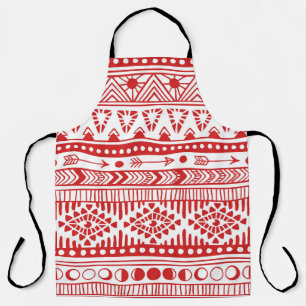 Indianeramerikaner: Red Ink Doodle. Schürze