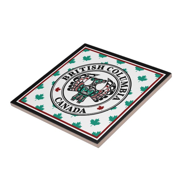 Indianeramerikaner Roter Haida Art Thunderbird Fliese (Seite)