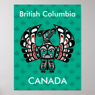 Indianeramerikaner Roter Haida Art Thunderbird Poster
