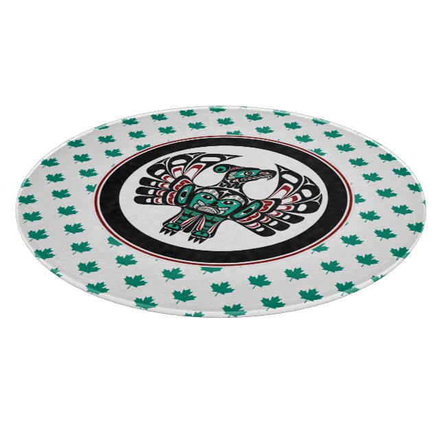 Indianeramerikaner Roter Haida Art Thunderbird Schneidebrett (Ecke)