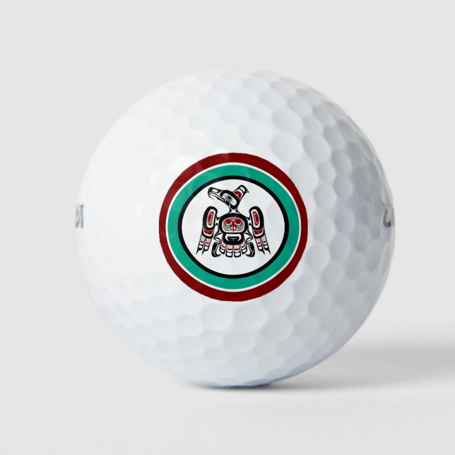 Indianeramerikaner Roter Kaigani Thunderbird Golfball (Vorderseite)