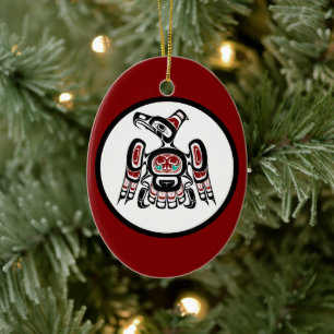 Indianeramerikaner Roter Kaigani Thunderbird Keramik Ornament