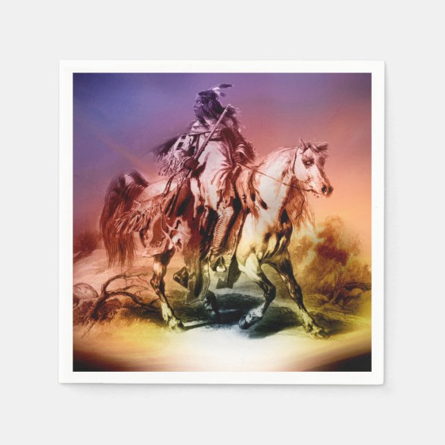 Indianeramerikaner Serviette (Vorderseite)