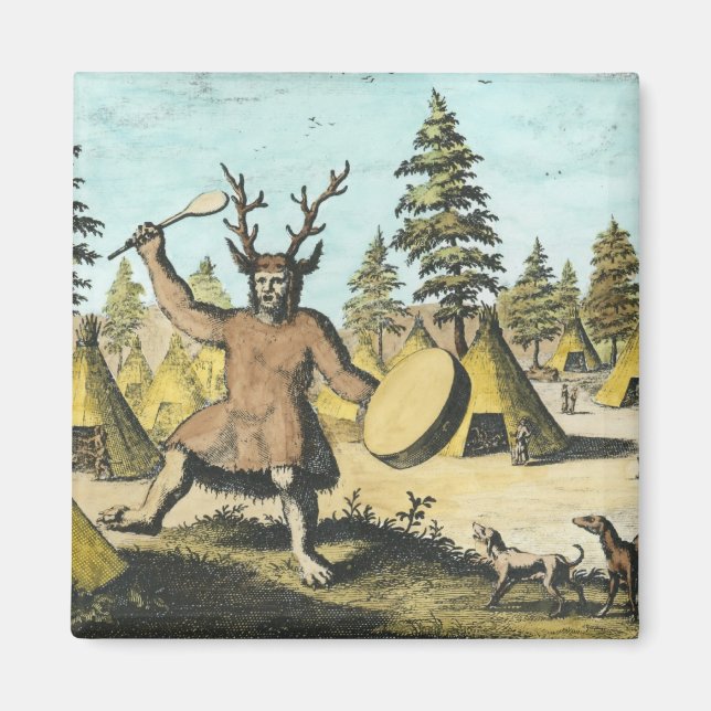 Indianeramerikaner Shaman Magnet (Vorne)