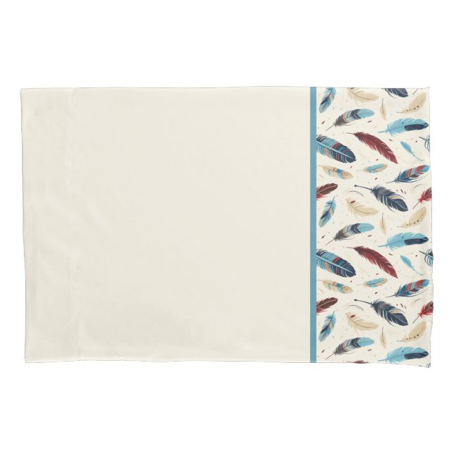 Indianeramerikaner Südwest Feather Muster Kissenbezug (Vorderseite)