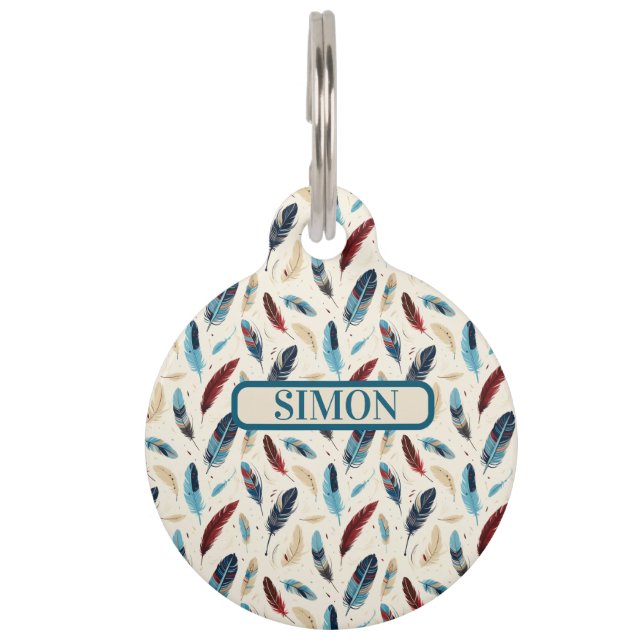 Indianeramerikaner Südweststil Muster Haustiermarke (Vorderseite)