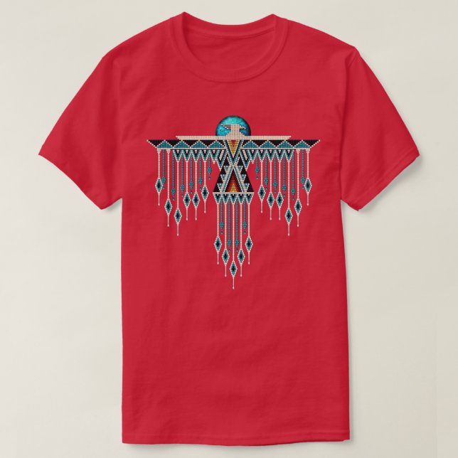 Indianeramerikaner SüdwestStyle Türkis Thunderbi T-Shirt (Design vorne)