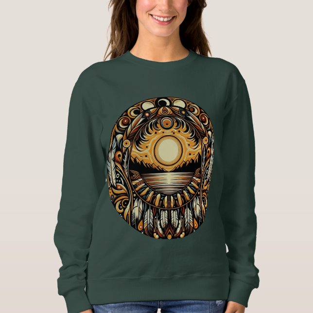 Indianeramerikaner Sunset Sweatshirt (Vorderseite)
