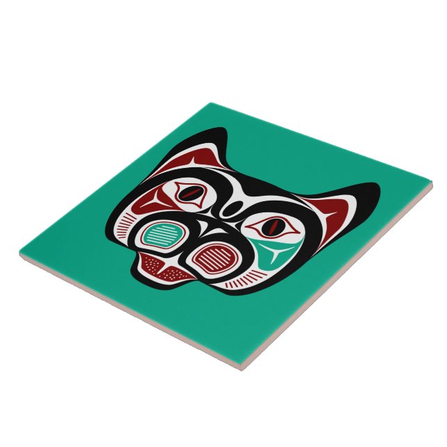 Indianeramerikanisch Red Black Vector Art Kitty Fliese (Seite)