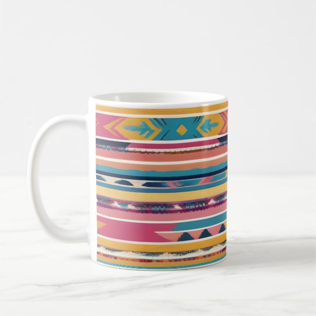 Indianeramerikanischer Abstrakt Tribut S13 Kaffeetasse (Links)
