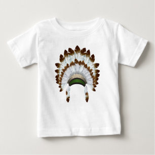 Indianeramerikanisches Headdress-T-Shirt Baby T-shirt