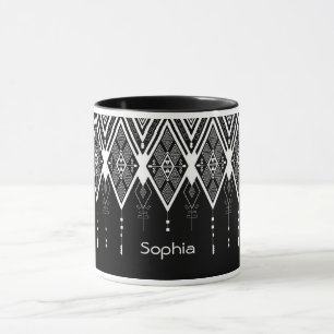 Indianeramerikanisches Schwarz-Weiß-Zoll Tasse