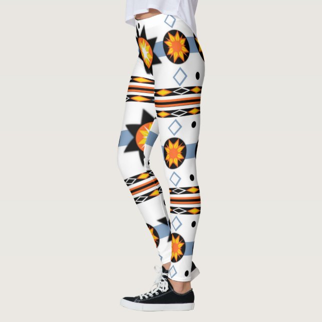 Indianeramerikanisches Sun-Muster Leggings (Links)