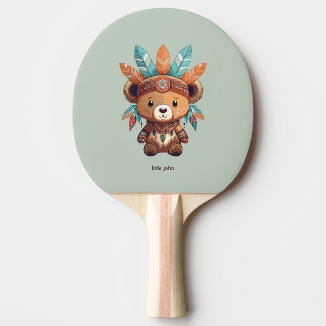 Indianerbär Tischtennis Schläger (Vorderseite)