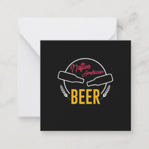 Indianerbier Mitteilungskarte