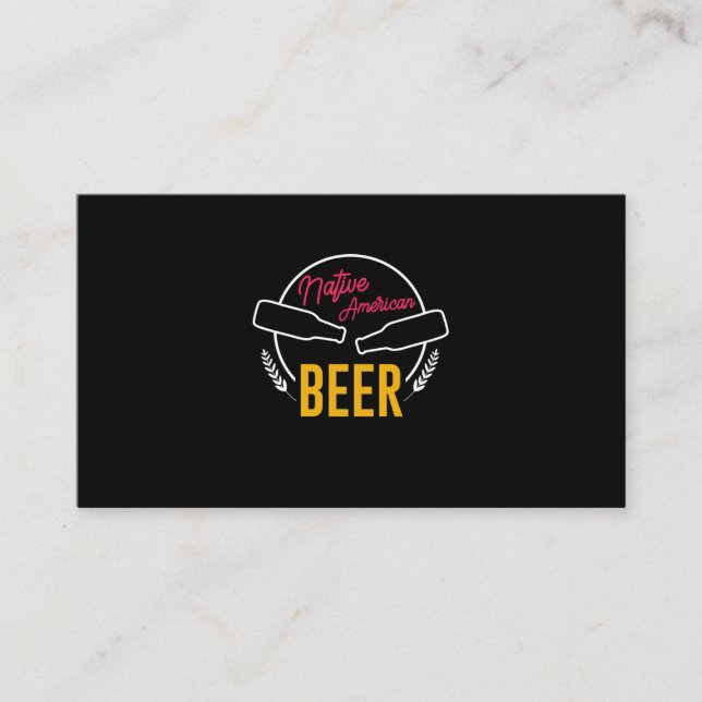Indianerbier Visitenkarte (Vorderseite)