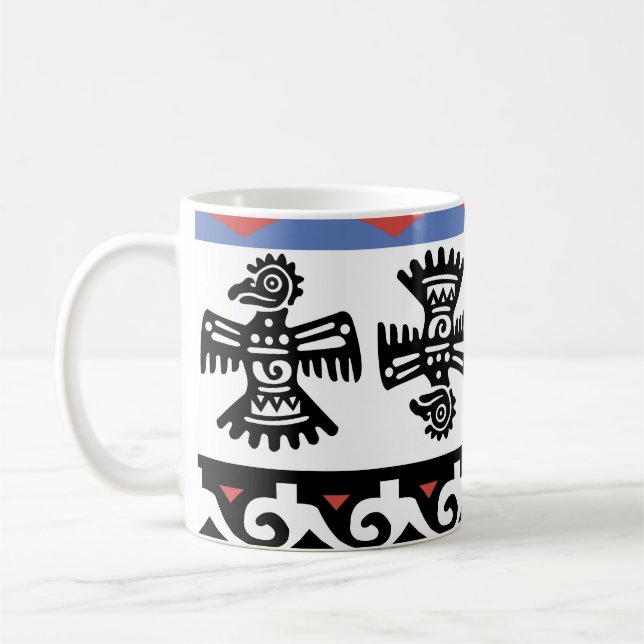 Indianerethnische Illustration Kaffeetasse (Links)