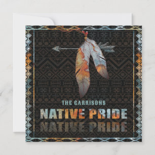 Indianerfeather Retro-Arrow Einladung