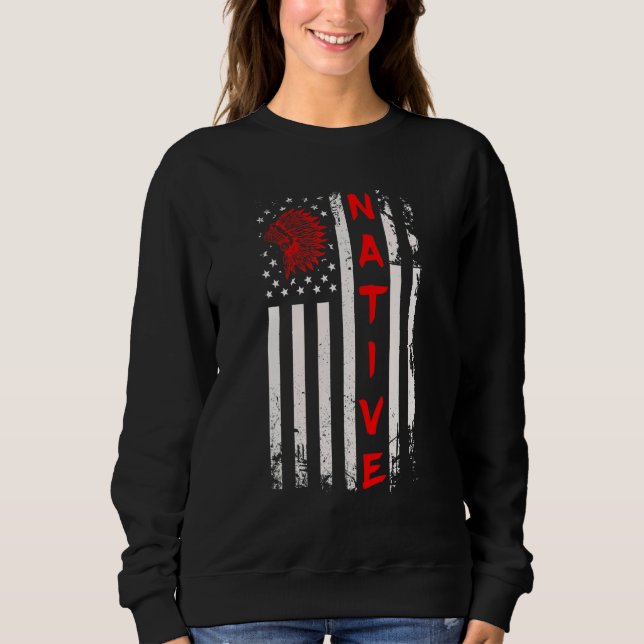 Indianerflagge  Native American Sweatshirt (Vorderseite)