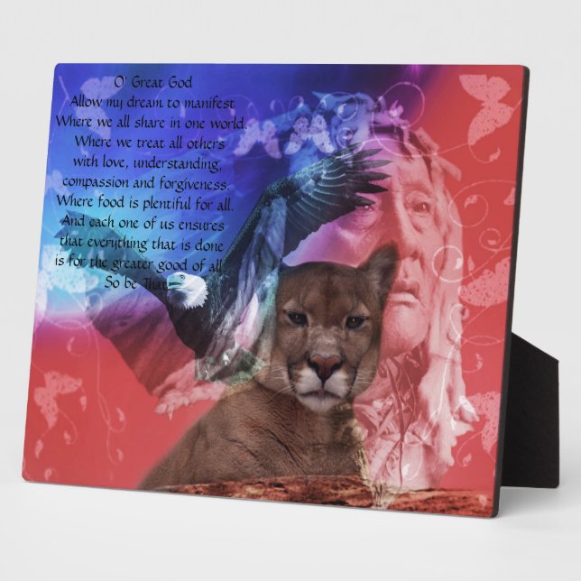 Indianergebet Fotoplatte (Seite)