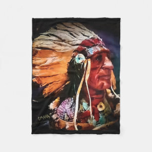 Indianerhäuptling Felldecke Fleecedecke