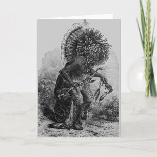 Indianerhäuptling-Grußkarte Karte