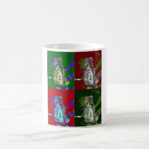Indianerhäuptling Pop-Art Kaffeetasse