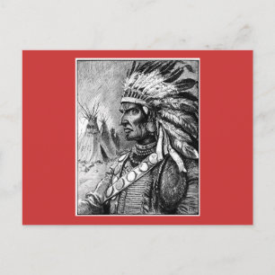 Indianerhäuptling Postkarte