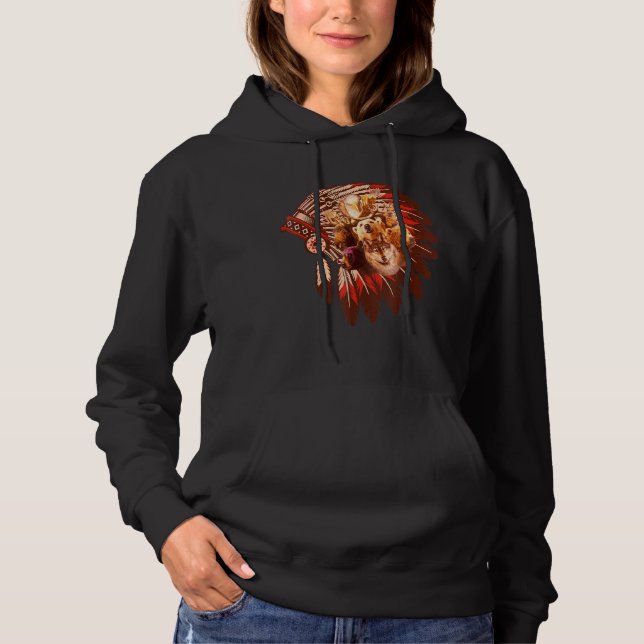 Indianerheaddress Hoodie (Vorderseite)