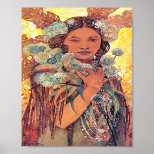 Indianerin - Alphonse Mucha Poster