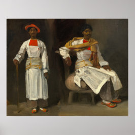 Indianerin aus Kalkutta - Eugène Delacroix Kunstku Poster