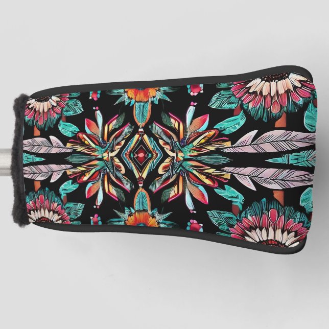 Indianerin Bohemain Golf Headcover (Vorderseite)