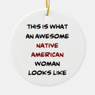 Indianerin, großartig keramik ornament