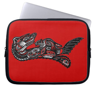 Indianerin Haida Otter Art Laptop Sleeve