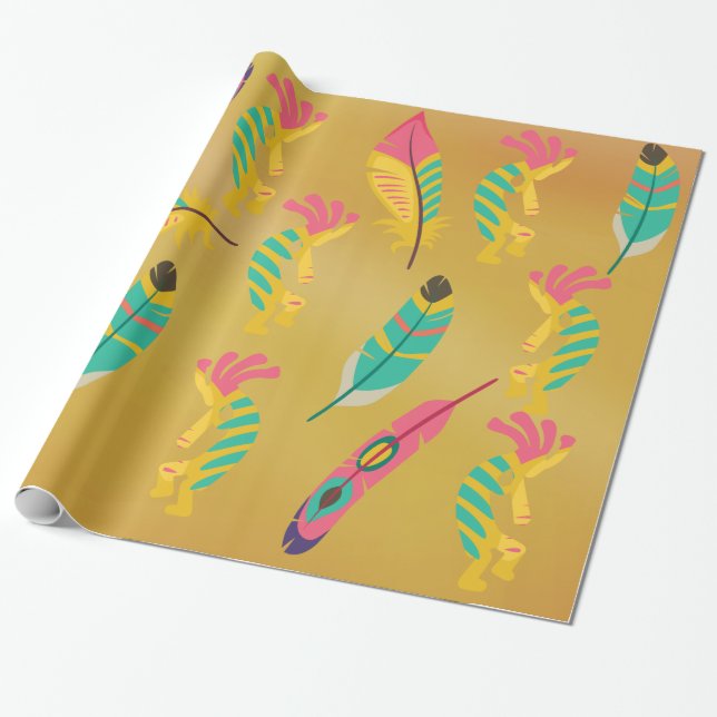 Indianerin Kokopelli Gift Wrapping Paper Geschenkpapier (Ungerollt)