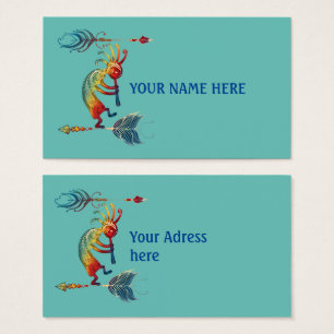 Indianerin Kokopelli mit zwei Federn 1